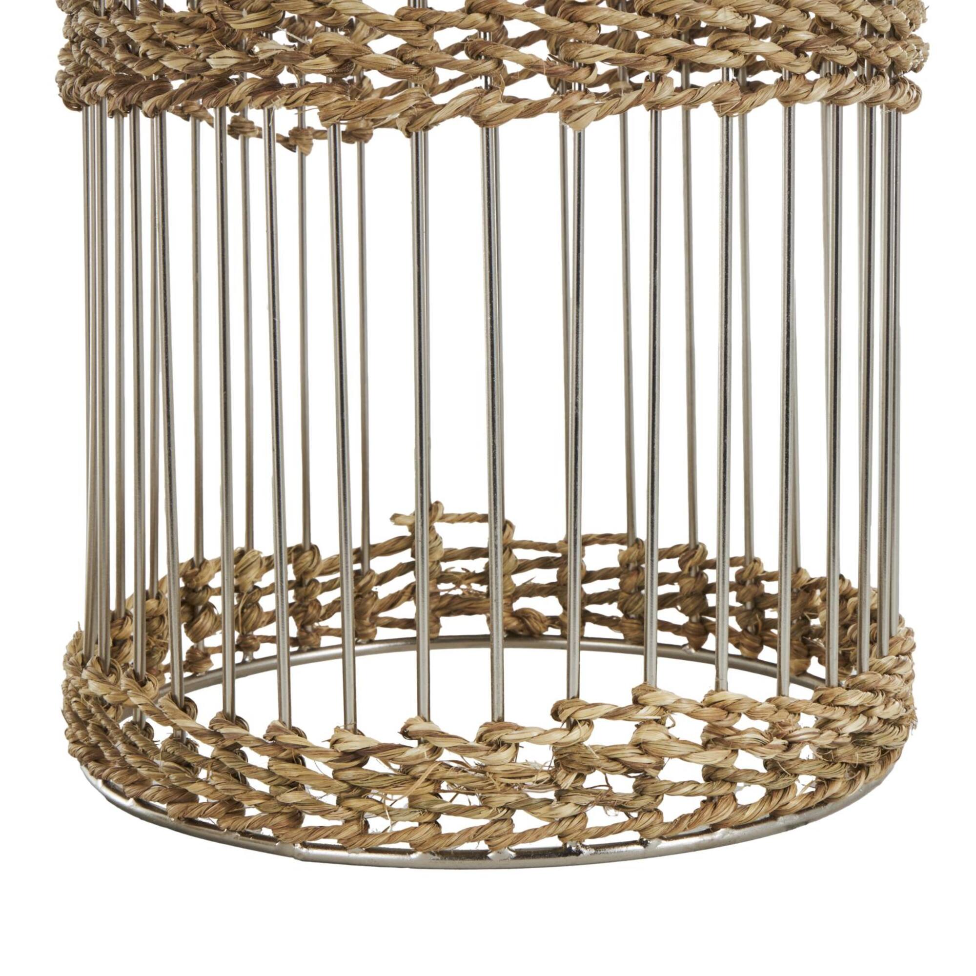 Silver Textured Rounded Dome Metal Planter Set